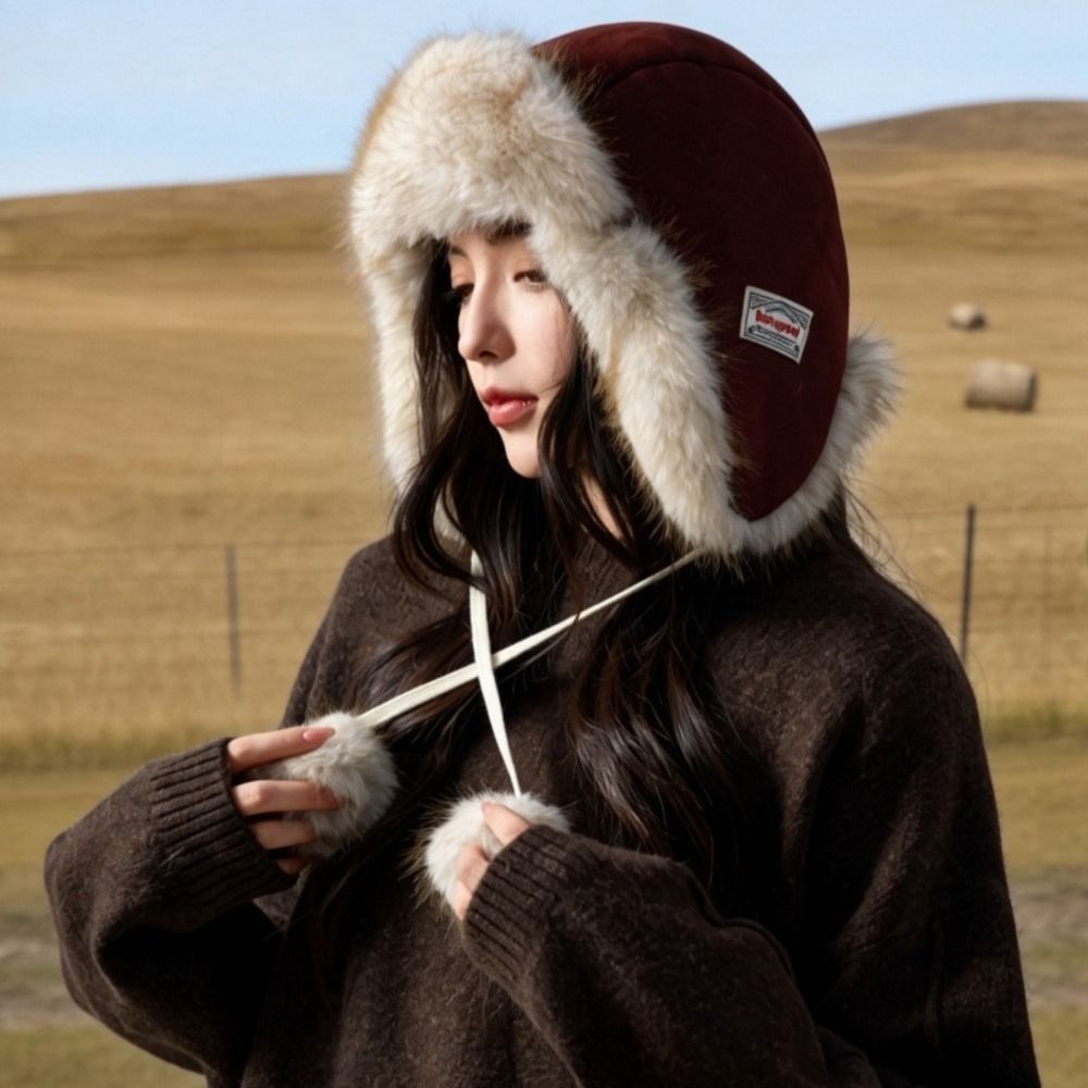 Winter Trapper Hat - Polyester Fleece Lined Trapper Hat Windproof