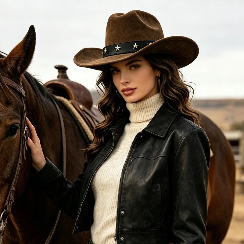 Women Hot Sale Wide Brim Cowbo - Fedora Hat Wool recension och pris