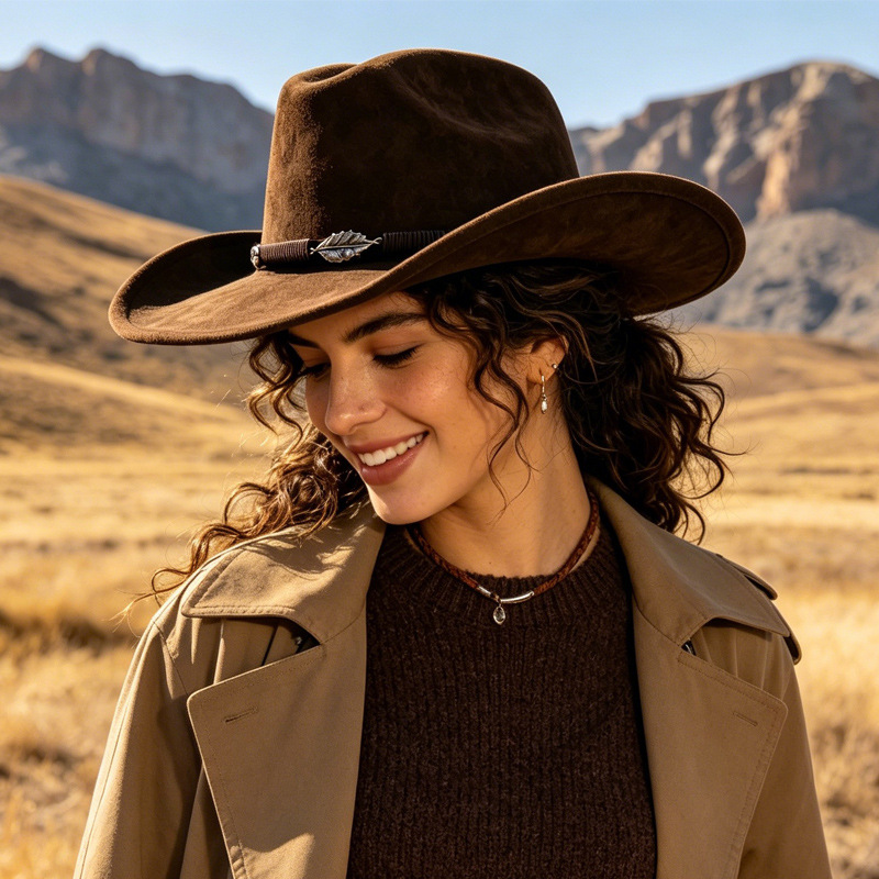 Western Cowboy Style Panama Wo - Fedora Hat Wool recension och pris