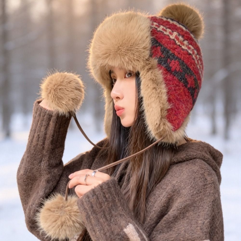 Stylish Polyester Knitted Trap - Winter Trapper Hat recension och pris