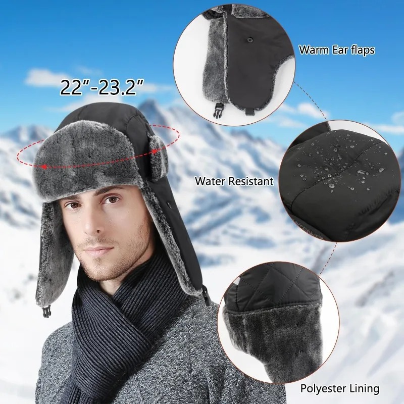 Snow Ski Army Military Ushanka - Trapper Hat Ear Flap recension och pris