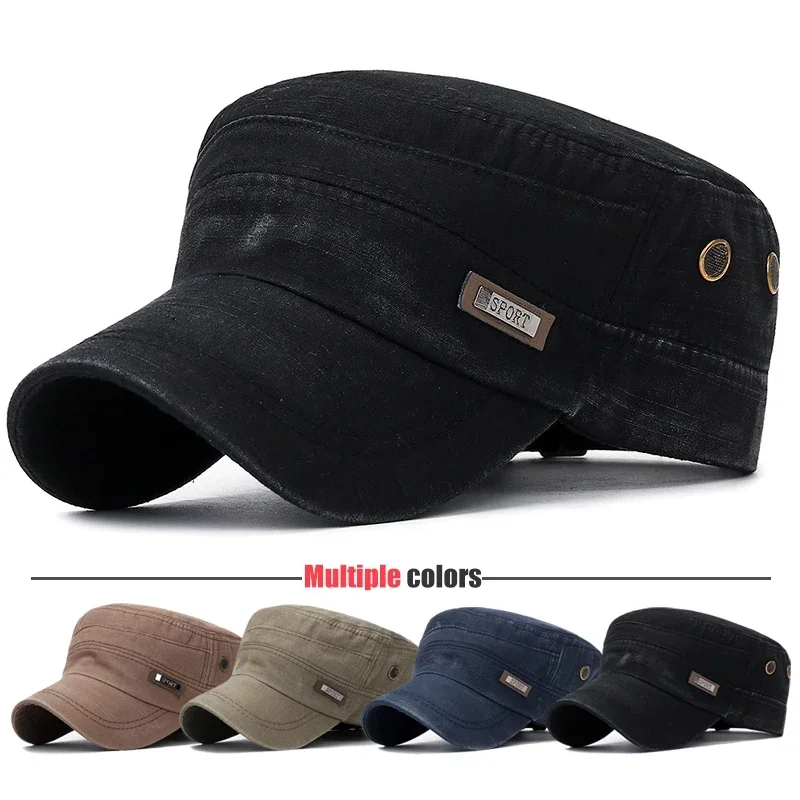 Military Cadet Flat Cap Fashio - Snapback Hat Flat recension och pris